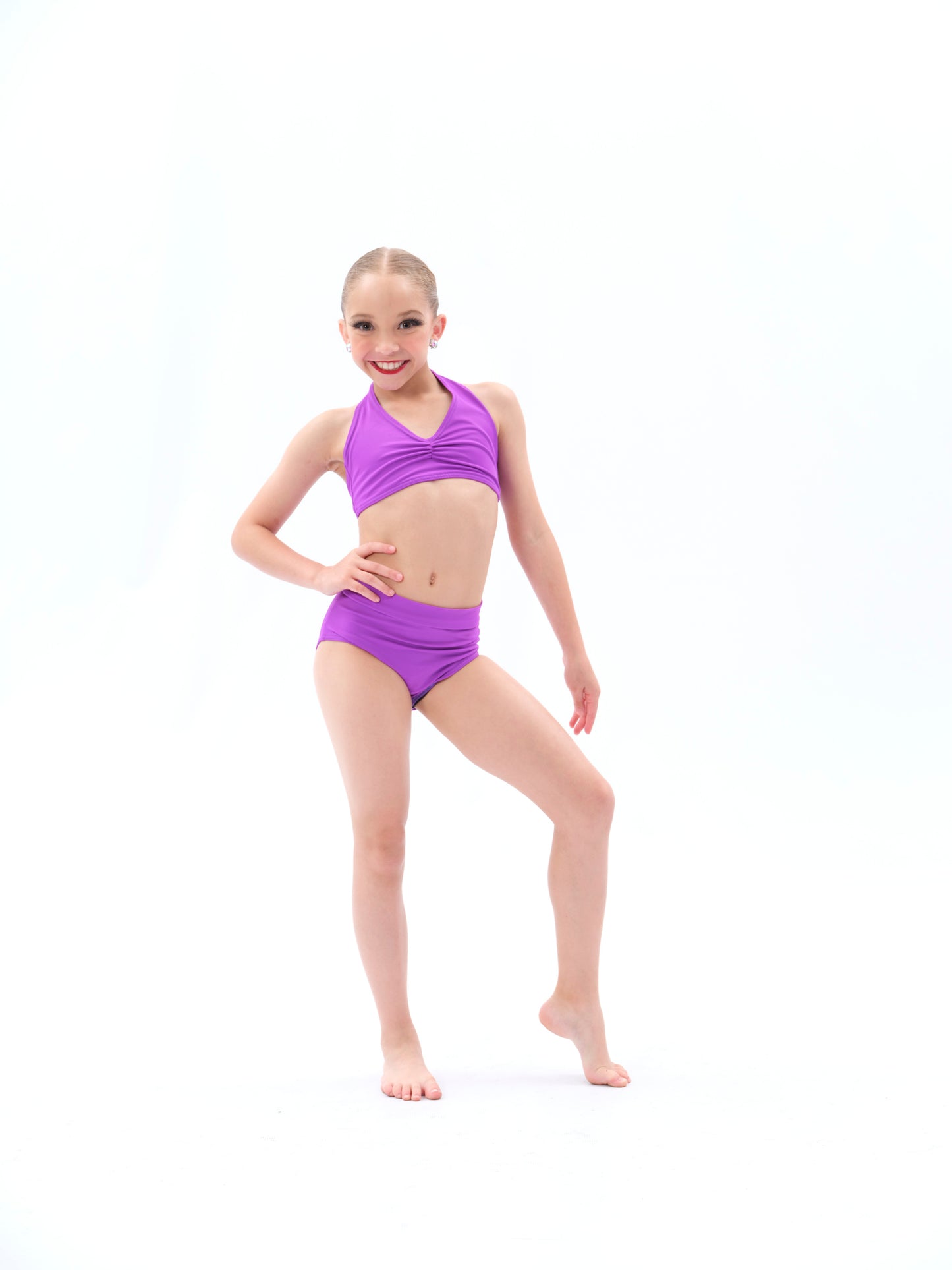 Neon Josephine Semi Custom 2 piece Halter Dance Costume Base | Contemporary Performance Dance wear Set