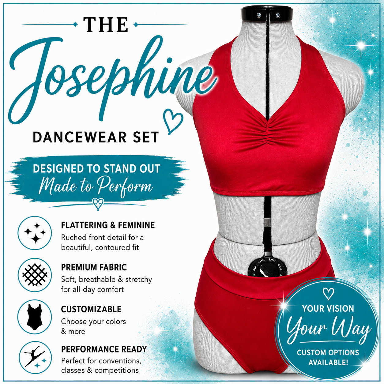 Classic Josephine Semi Custom 2 Piece Halter Costume Base